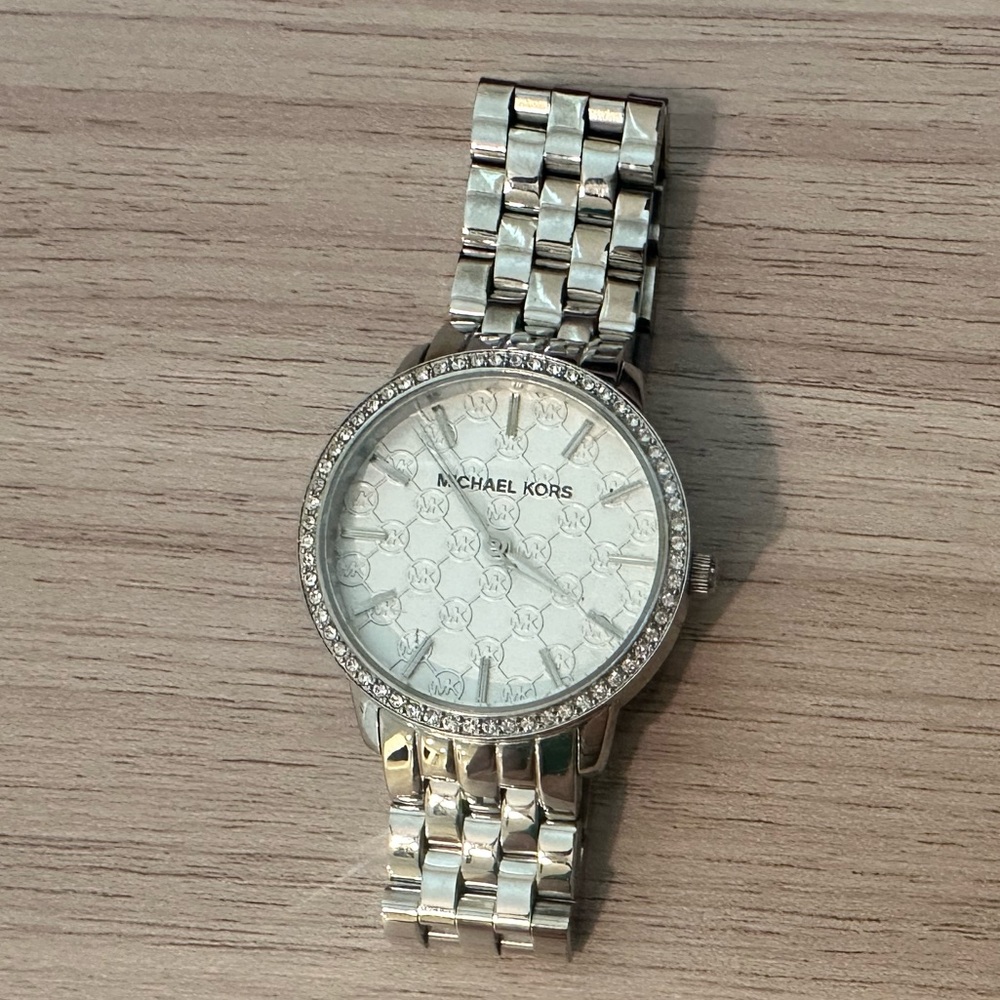 Michael Kors Silver Crystal-Embellished Watch - Picture 2 of 4
